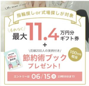 ウエディングニュースのキャンペーン6月